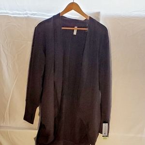 Ideology Charcoal Open Front Long Sleeve Cardigan